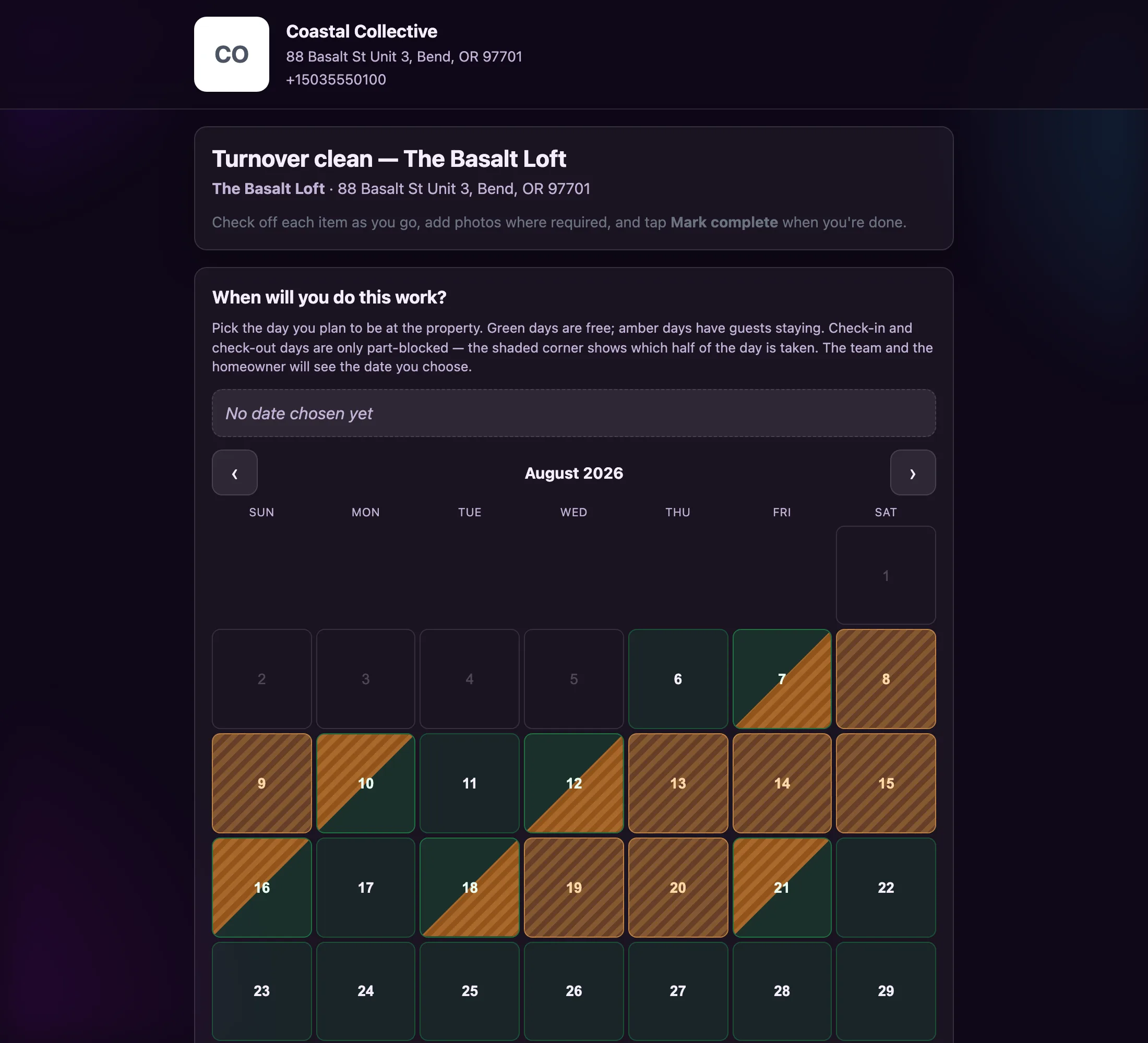 An occupancy-aware scheduling calendar.